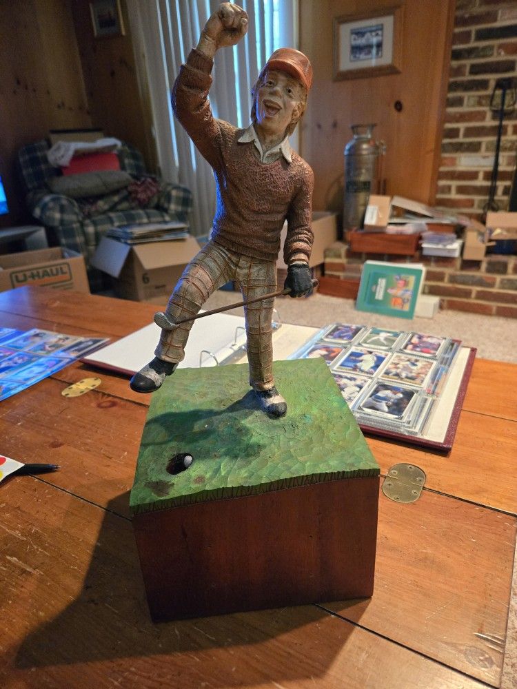 Celebrating Golfer Statue