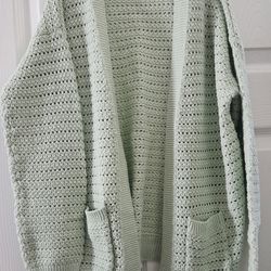 Girl Cardigan,  Light Sage