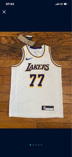 White lakers Luka Doncic Nike basketball jersey