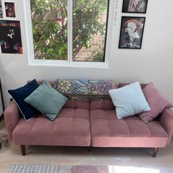 Pink Futon Adjustable Couch