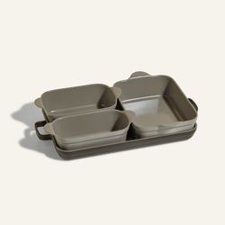 Our Place Bakeware Set | 5-Piece Ceramic Bakeware Collection with Stovetop-to-Oven Griddle Pan | PFAS-Free Non-Toxic Nonstick Pans, Oven Mat & Baking