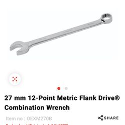 Snap On 27mm Metric Combination Wrench