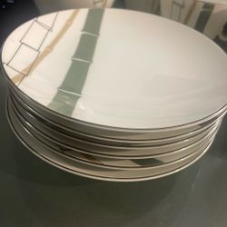 noritaki vintage mcm set 6 plates,6 cups creamer and saucer