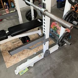 Squat Rack Bench Press Complete Set Olympic Bar 