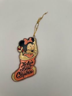 Vintage Walt Disney Minnie Mouse Baby's First Christmas Ornament