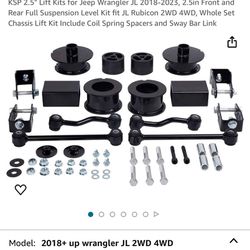 2.5 Inch Jeep Wrangler Lift Kit 2018+