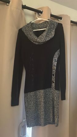 Women's Cowl Neck Knit Sweater Dress