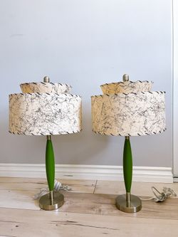 MCM Fiberglass Table Lamps X2