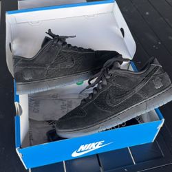 Nike X Undefeated Black Dunks 