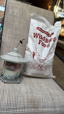 Bird feeder with bird food