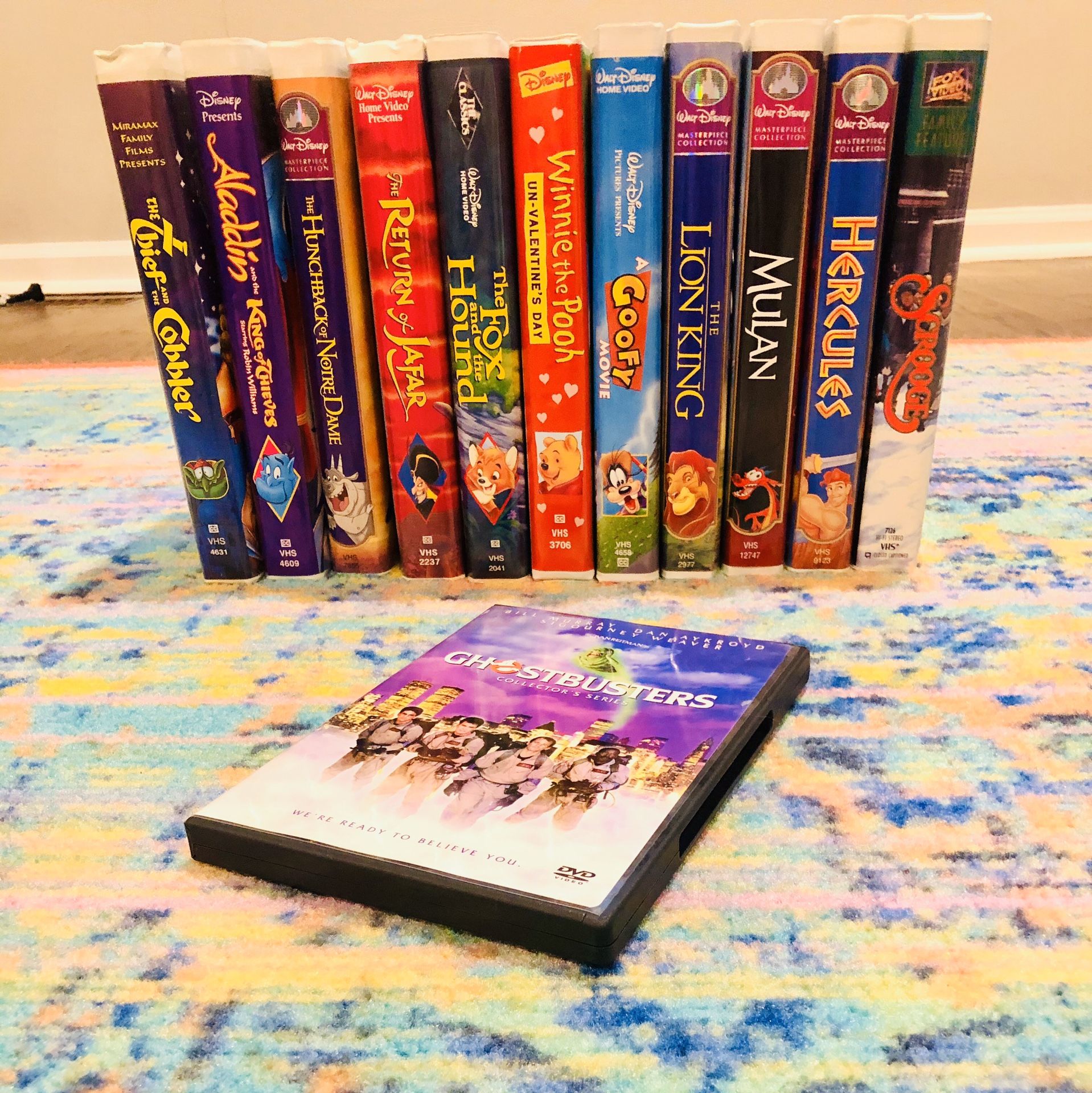 Disney classics vhs and ghost busters dvd cs