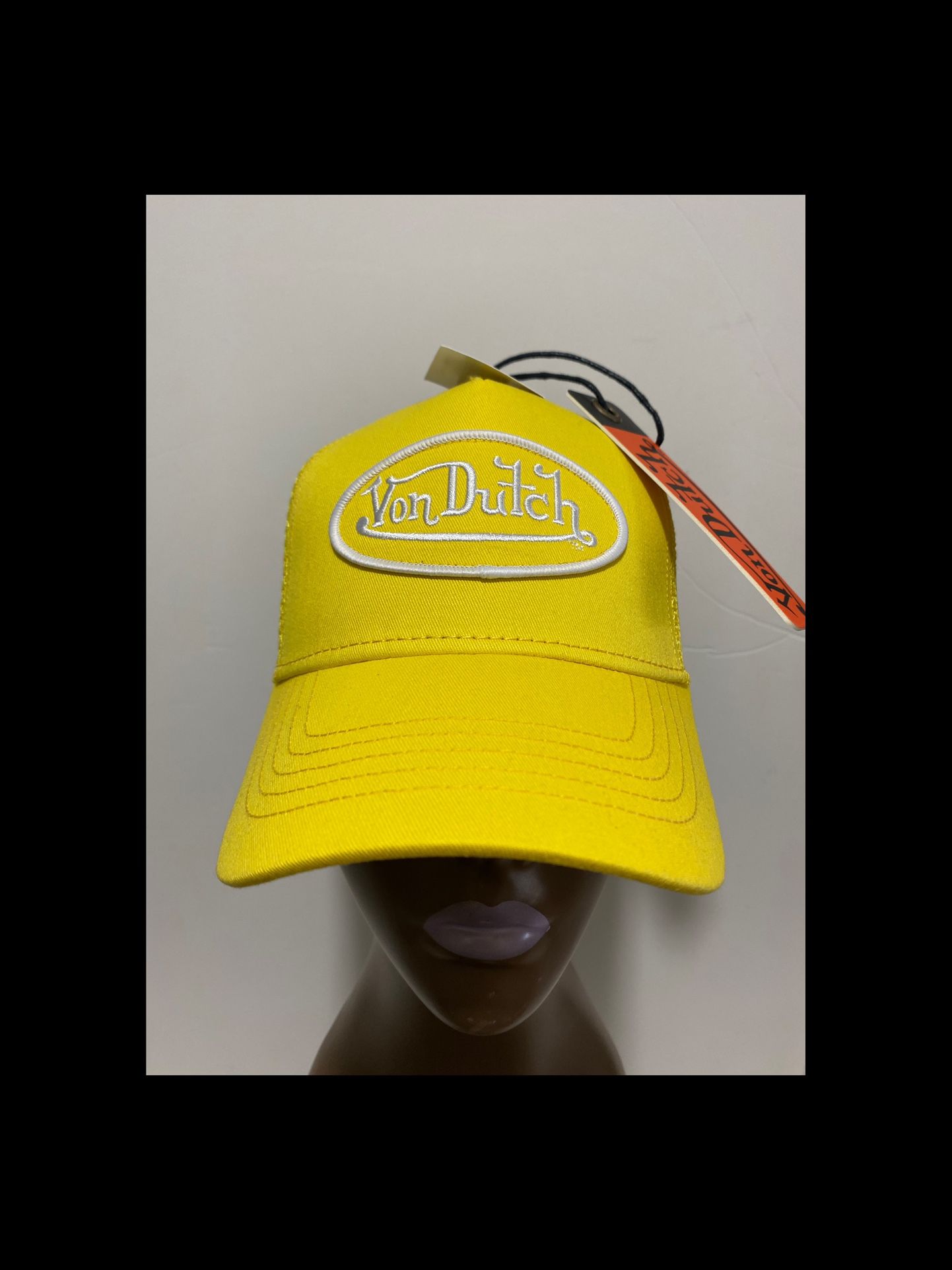Von Dutch authentic Trucker snapback Hat Yellow & White NEW WITH TAGS!