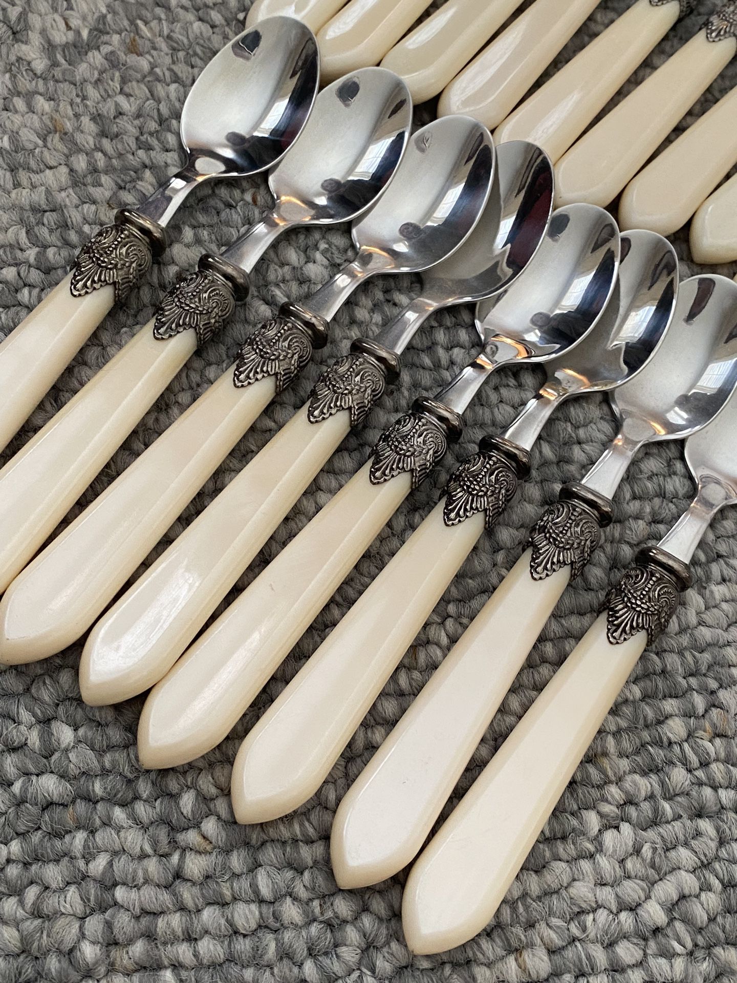 Vintage Faux Ivory Stainless Silverware