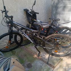 Bikes two,  only ride in the yard before park storaged