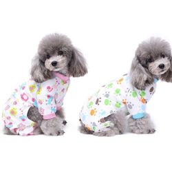 2-Pack Dog Clothes Dogs Cats Onesie Soft Dog Pajamas Size L