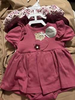 Mini Bean Baby Girl Bodysuit Dress 3-Pack