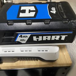 HART 40V 40-Volt 4.0Ah Battery HLBP02 Lithium-Ion Battery + Charger