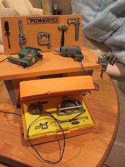1970’s Power Mite workbench and tools