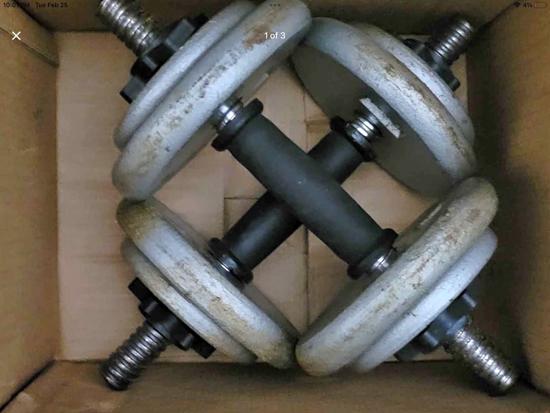 Adjustable Dumbbell Set 7 1/2.lbs  X 4 2.5.lbs X 4