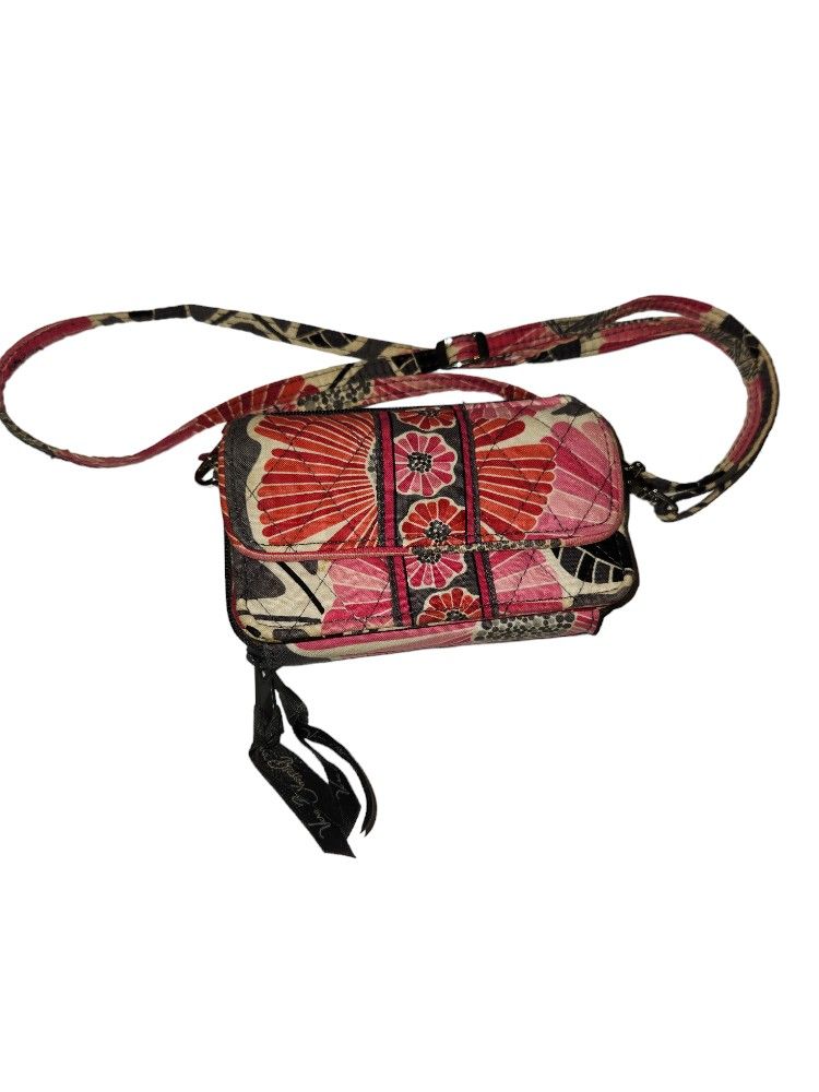 Vera Bradley Double Zip Crossbody in Cherry 🍒 Blossom