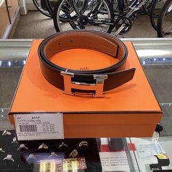 Hermès H Belt Brown