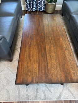 Dark Wood Rectangular Coffee Table and 2 side tables