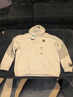 Nike Air Full Zip Fleece Hoodie, HJ0636-009, Photon Dust, Gray, Royal, Sz XL