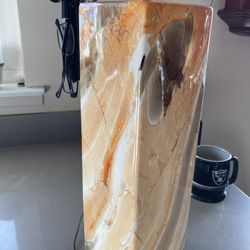Mid Century Marbled Glazed Single Table Lamp
