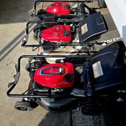BUSINESS OPPORTUNITY 3 HONDA SELF PROPELLED LAWN MOWERS
