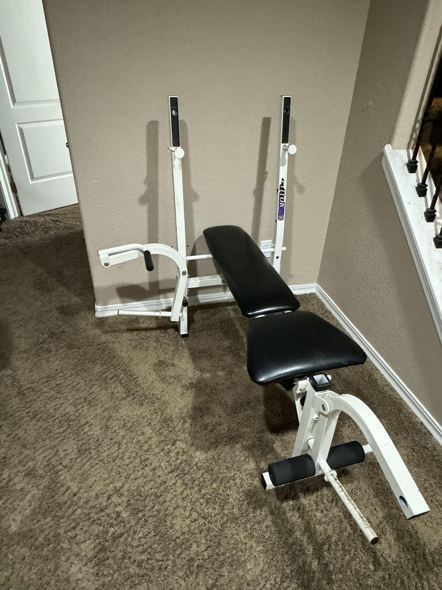 Weight Bench With Weights And Bar