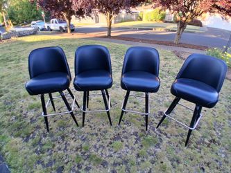 Mid Century Retro Vinyl Barstools Set of 4
