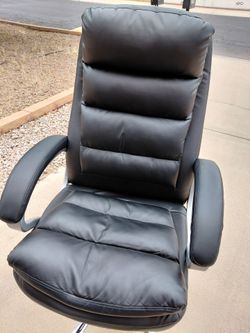 Gently used leather office chair