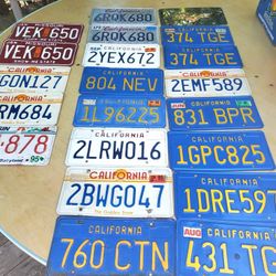 VINTAGE BLUE CALIFORNIA CAR SIGN