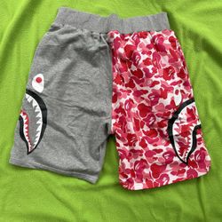 Bape shorts pink/ Grey *WITH RECEIPT*
