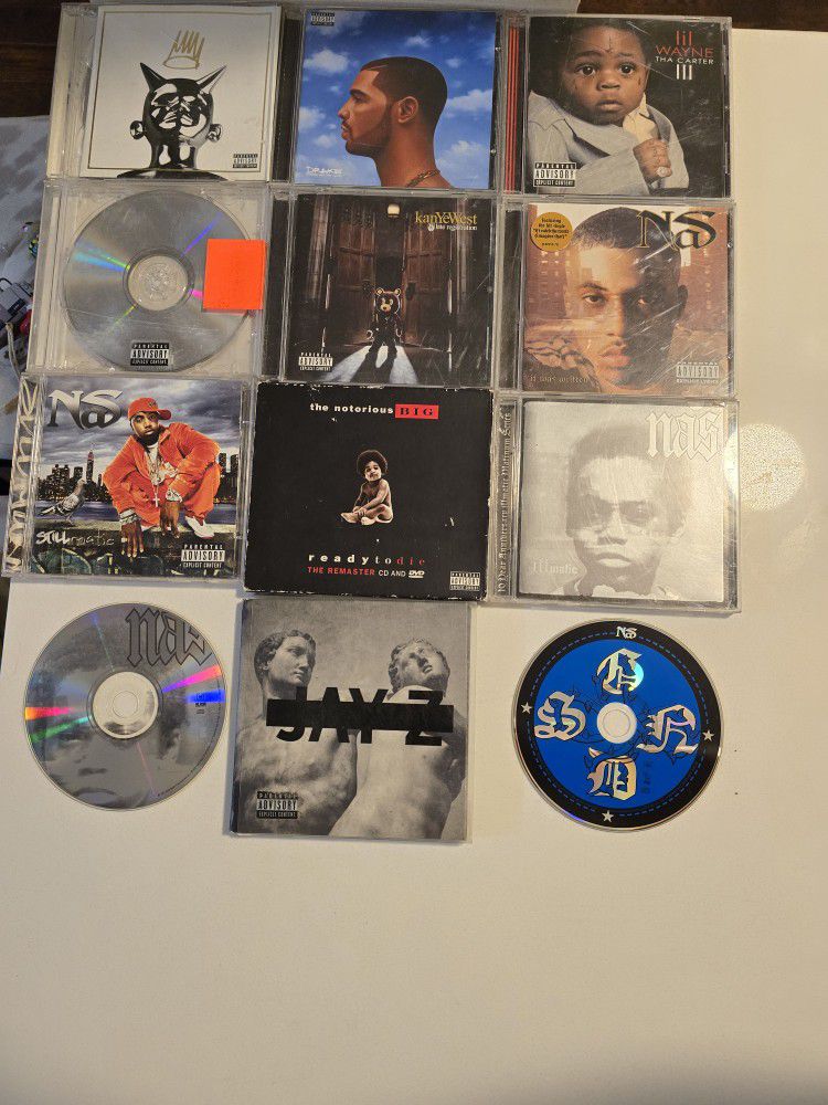 90's to '10's Hip Hop / Rap CD Lot - Drake, Lil Wayne, Notorious B.I.G. / Biggie Smalls, Jay-Z, Nas, J. Cole,