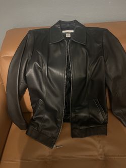 Preston & York Black Jacket Size medium Lamb Skin