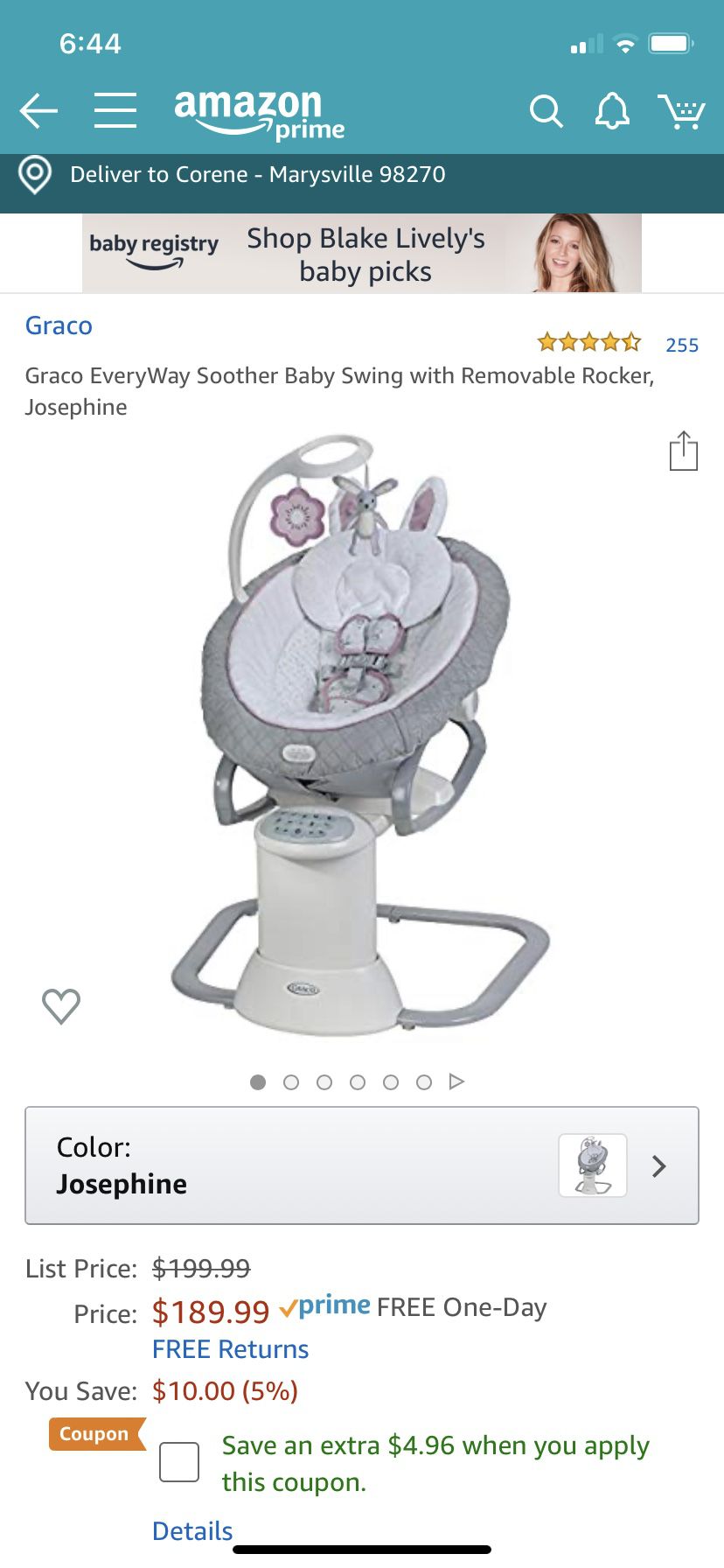 Graco Soother Swing