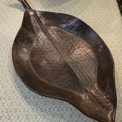 Pier1,  Hammered Metal Leaf Tray