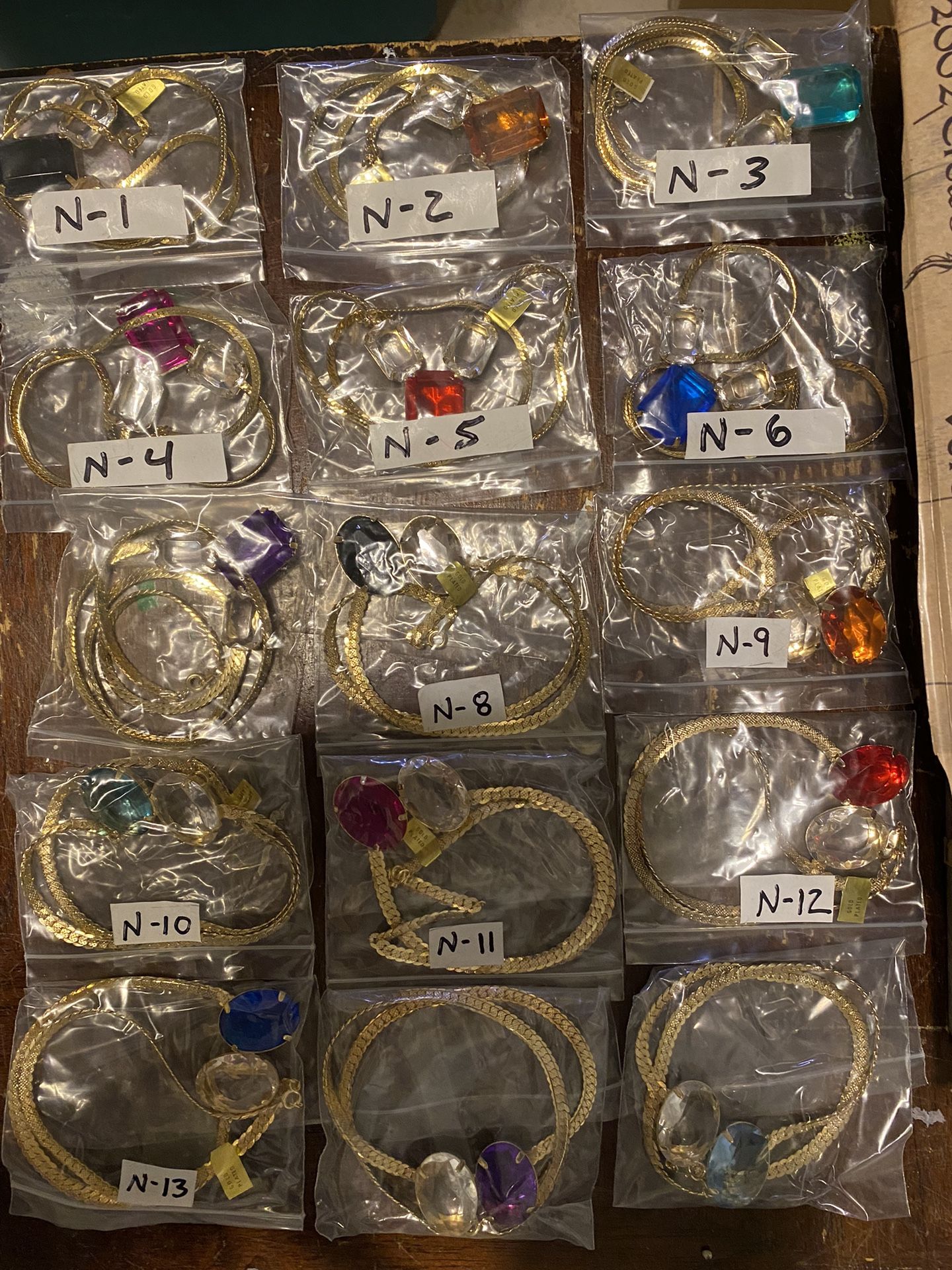 Gold Plated Necklaces With Stones
