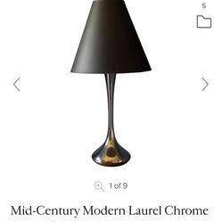 Laurel Chrome Mid Century Lamp 