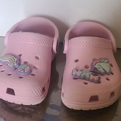 Pink Crocs With Charms