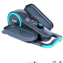 Cubii GO - Under Desk Elliptical Bike Pedal Exerciser, with LCD Fitness Tracker Screen, Adjustable Resistance, Work from Home Fitness, Built-in Wheels