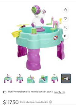 New Little Tikes FOAMO 3-in-1 Mermaid Water Table with Motorized Bubble Machine & Foam Machine