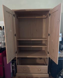 Brown wooden cabinet for sale!