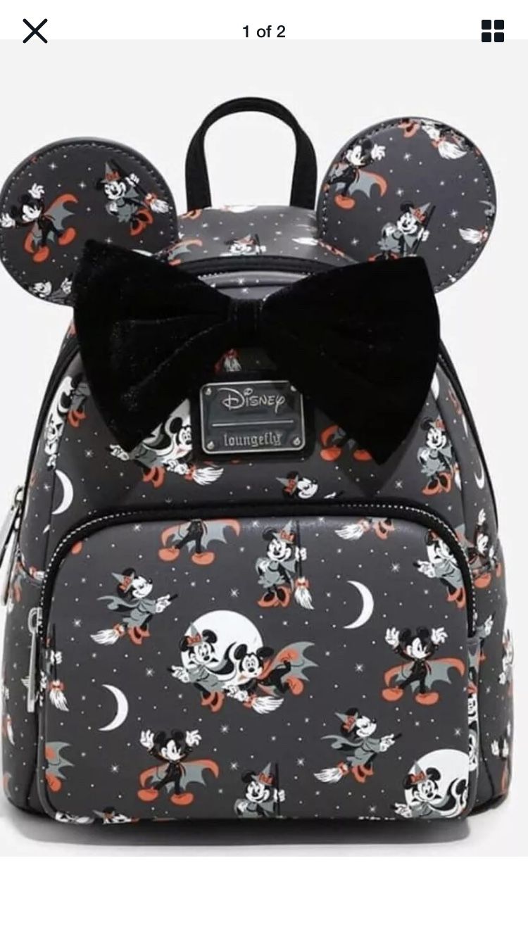 Disney Mickey Minnie Halloween vampire loungefly backpack brand new original tags