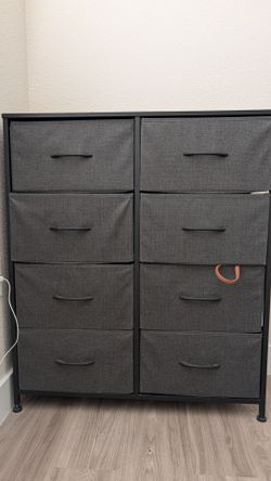 8-Drawer Fabric Dresser / Storage Organizer – Gray
