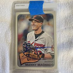 Manny Machado Signed Card 