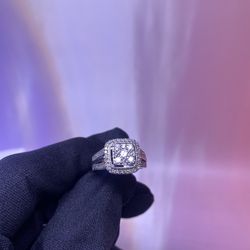 S925 HALO CLUSTER RING