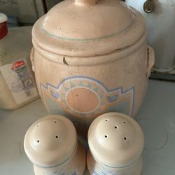 Cookie Jar And Salt And Pepper 