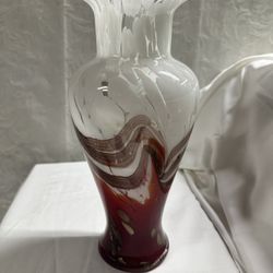 Swirled Glass Tall Vase